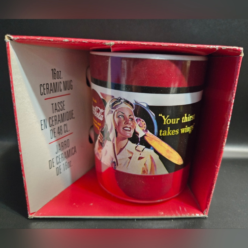 Vintage Coca-Cola Ceramic Mug with Vintage Design